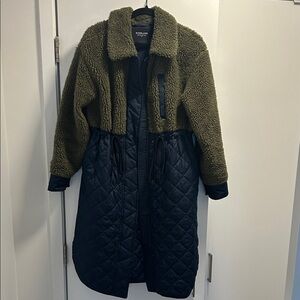 Everlane Olive and Navy Teddy / Quilted Jacket